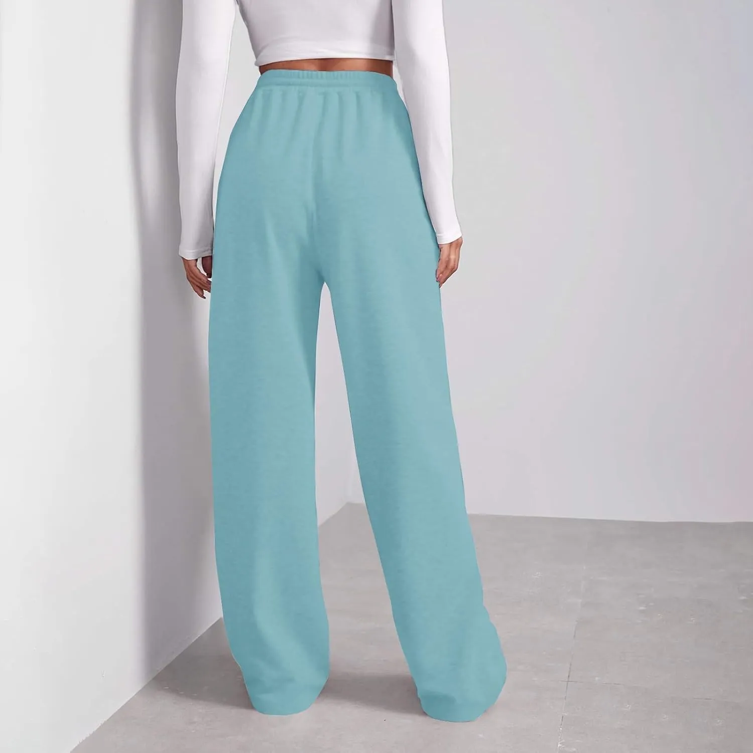 Straight Leg Sweatpants for Women Comfy Warm Athleisure Sweatpants Fleece Lined Comfy Soft Baggy Jogger Sweatpants