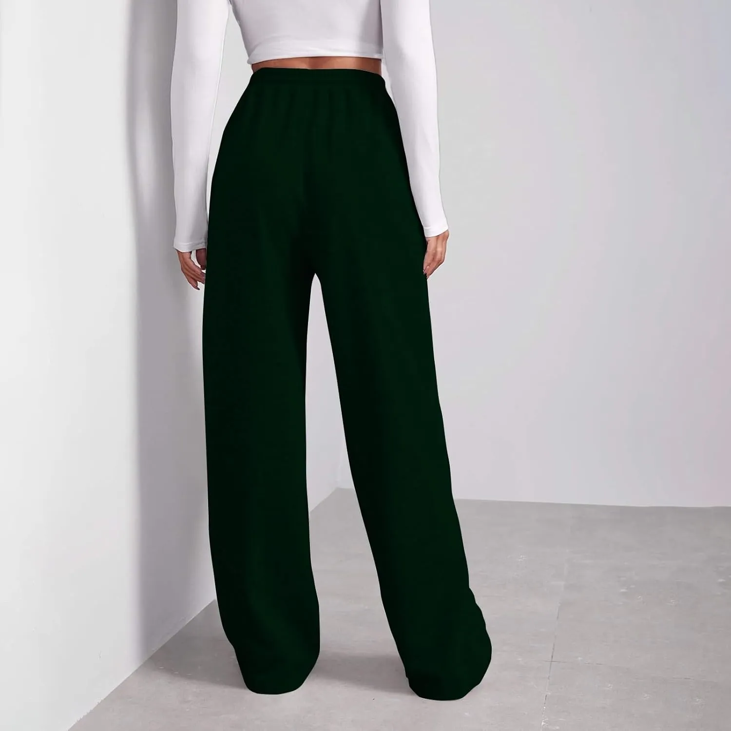 Straight Leg Sweatpants for Women Comfy Warm Athleisure Sweatpants Fleece Lined Comfy Soft Baggy Jogger Sweatpants