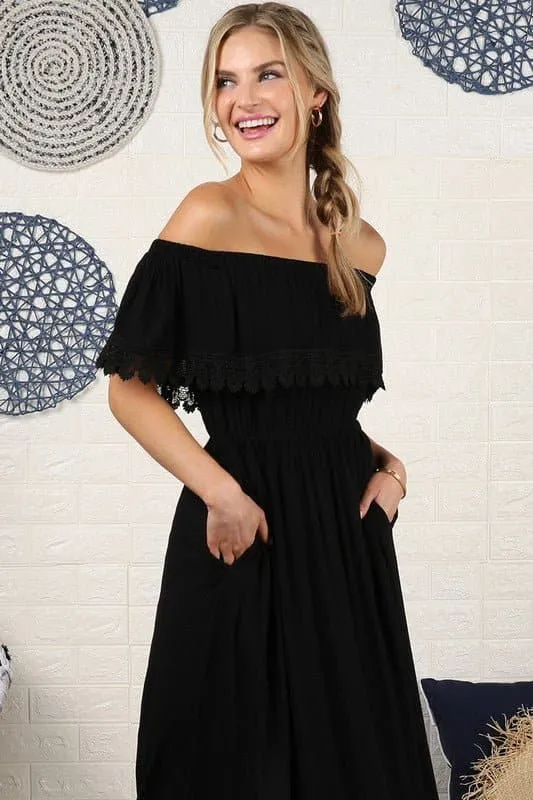 Sunkissed Off the Shoulder Maxi Dress