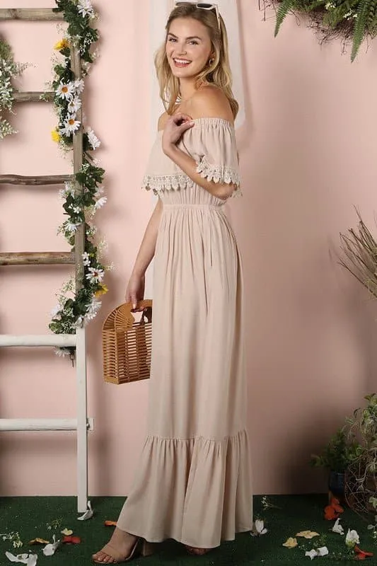 Sunkissed Off the Shoulder Maxi Dress