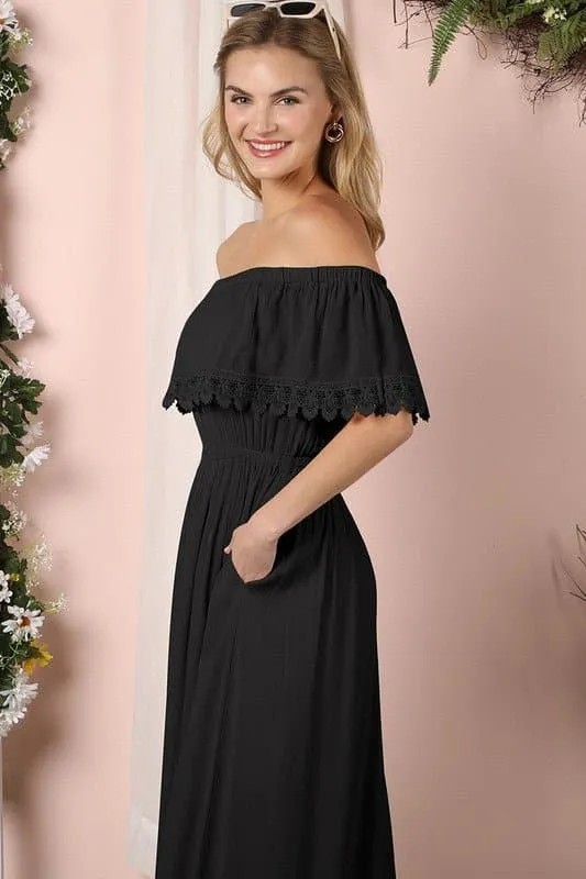 Sunkissed Off the Shoulder Maxi Dress