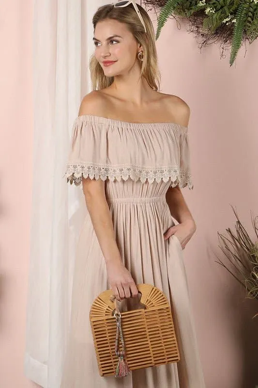 Sunkissed Off the Shoulder Maxi Dress