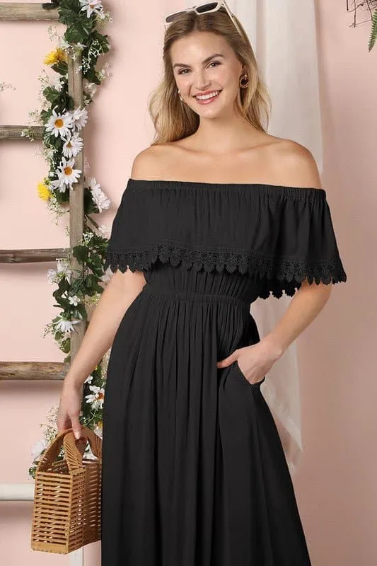 Sunkissed Off the Shoulder Maxi Dress