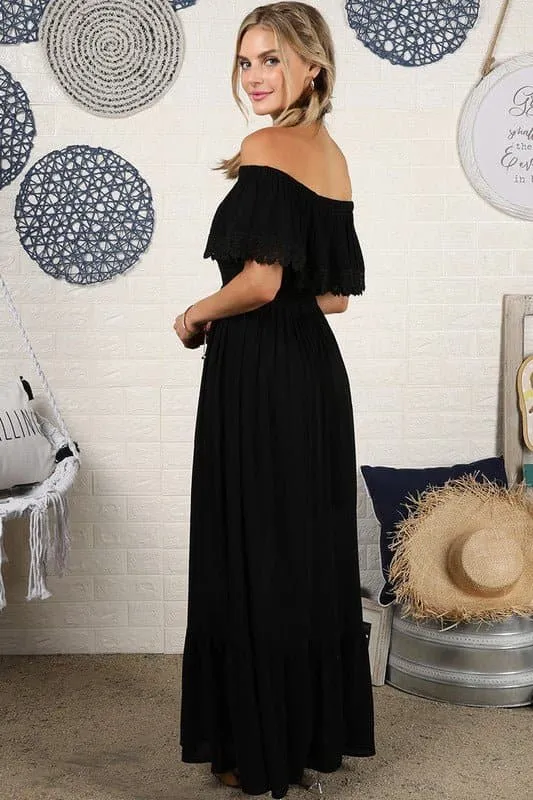 Sunkissed Off the Shoulder Maxi Dress