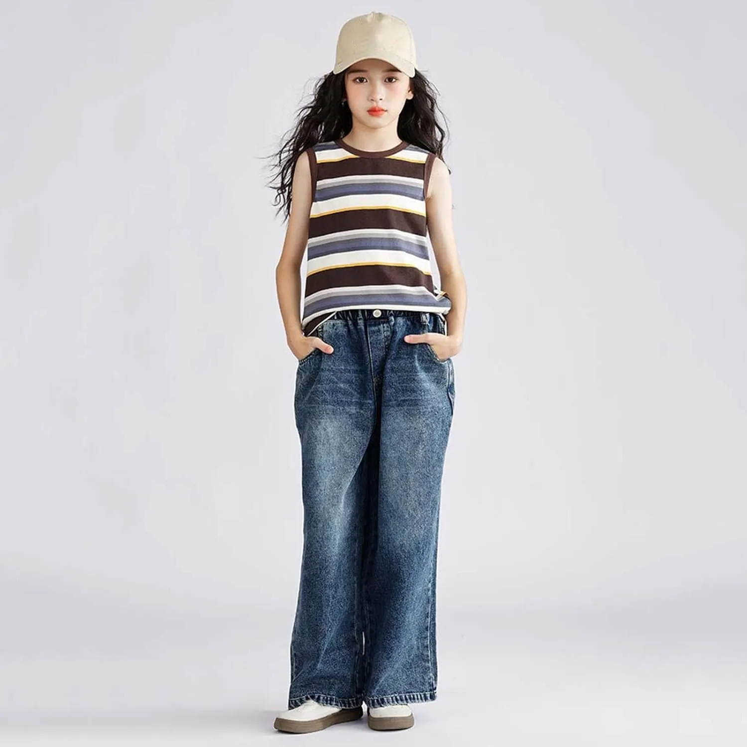 Toddler Flare Jeans Camouflage Low Rise Stretchy Jeans Straight Ankle Toursers for Girls Kids