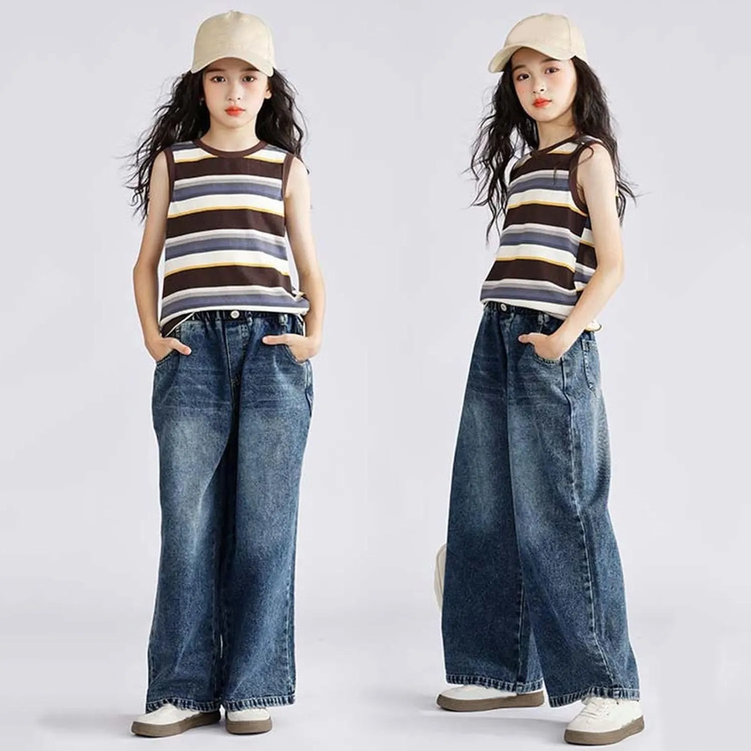 Toddler Flare Jeans Camouflage Low Rise Stretchy Jeans Straight Ankle Toursers for Girls Kids