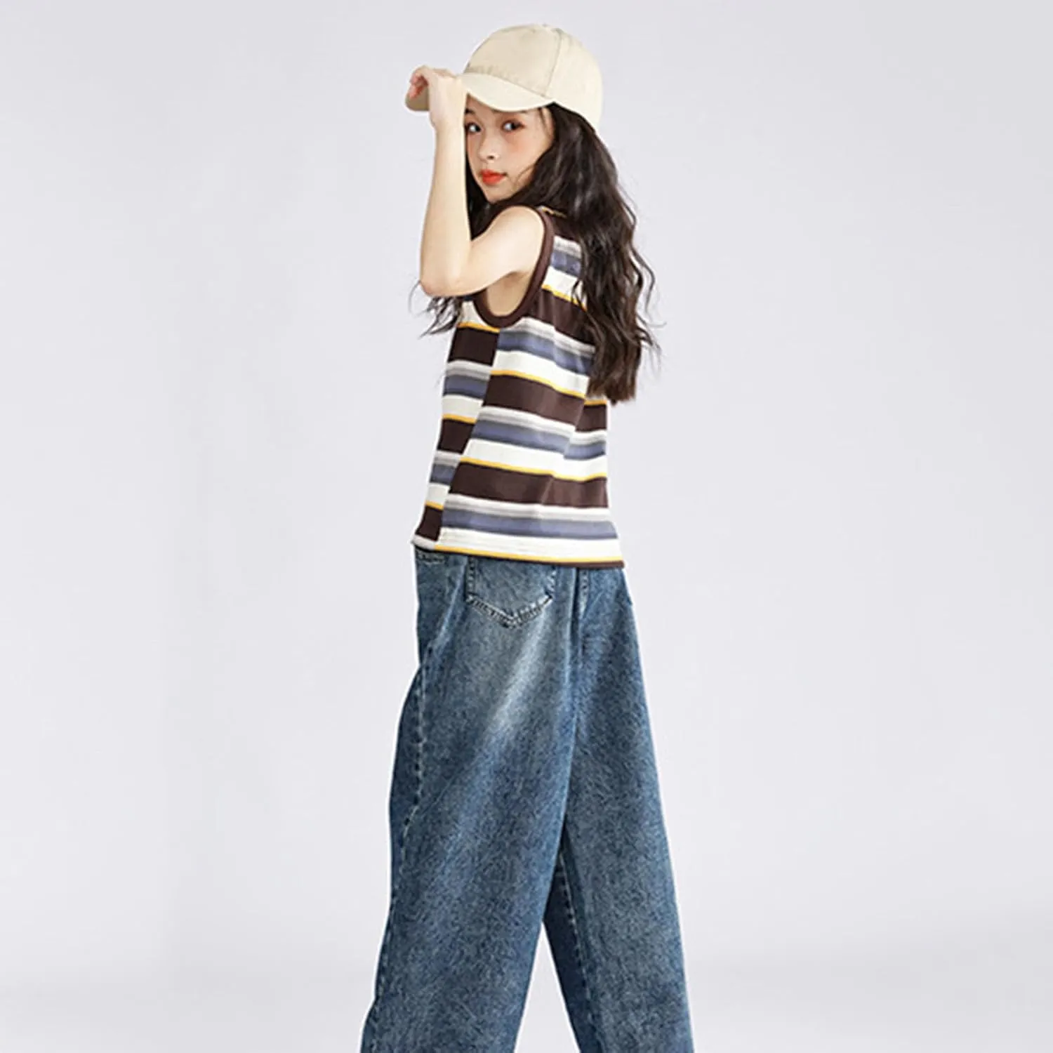Toddler Flare Jeans Camouflage Low Rise Stretchy Jeans Straight Ankle Toursers for Girls Kids