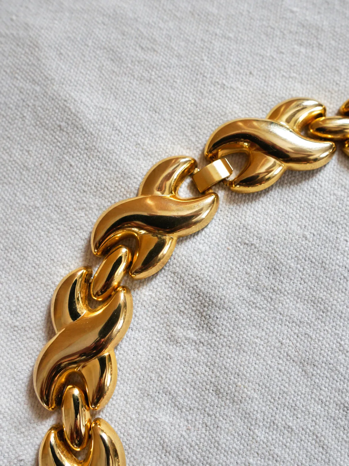 Vintage Golden X Choker Necklace