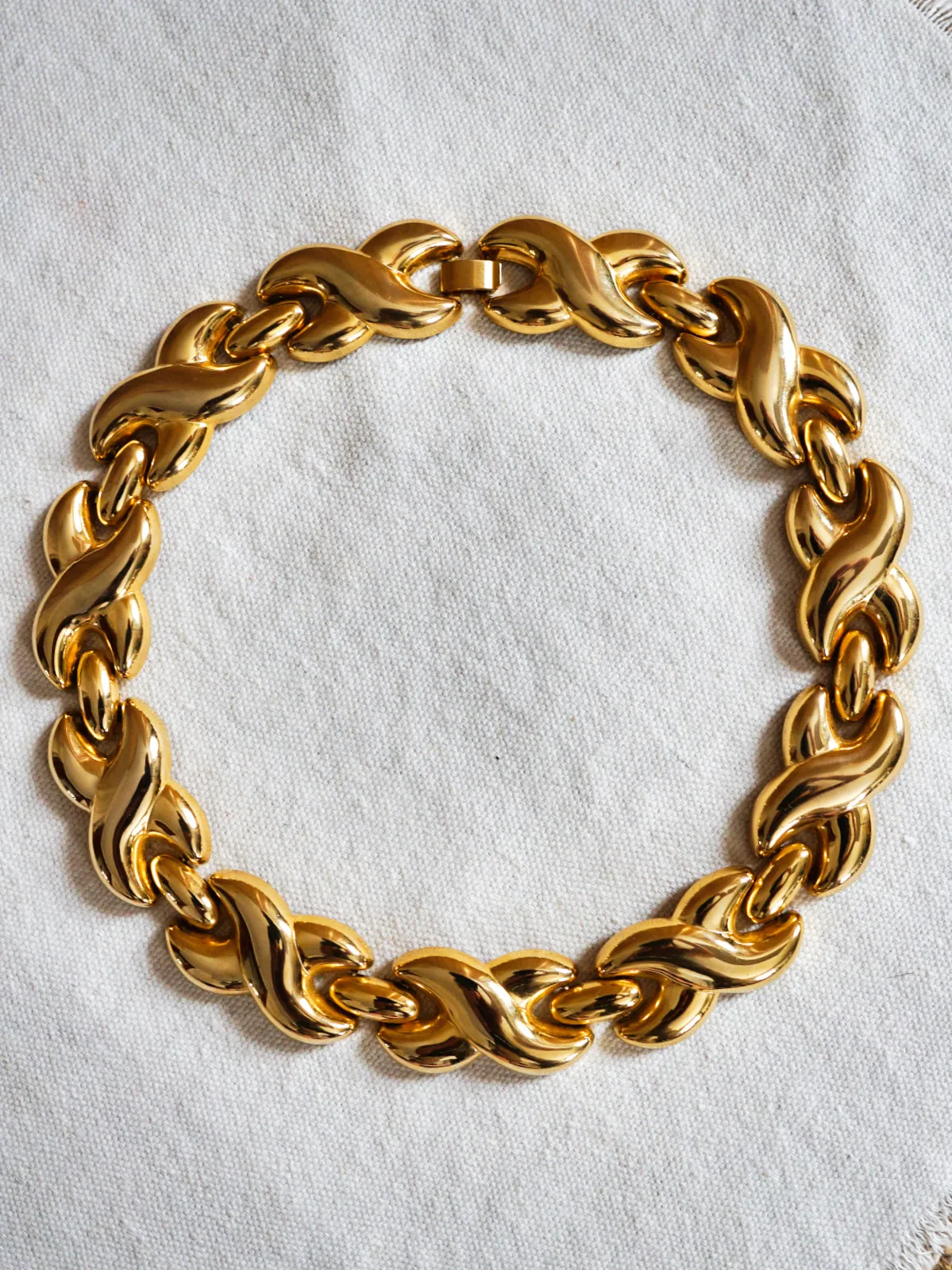 Vintage Golden X Choker Necklace
