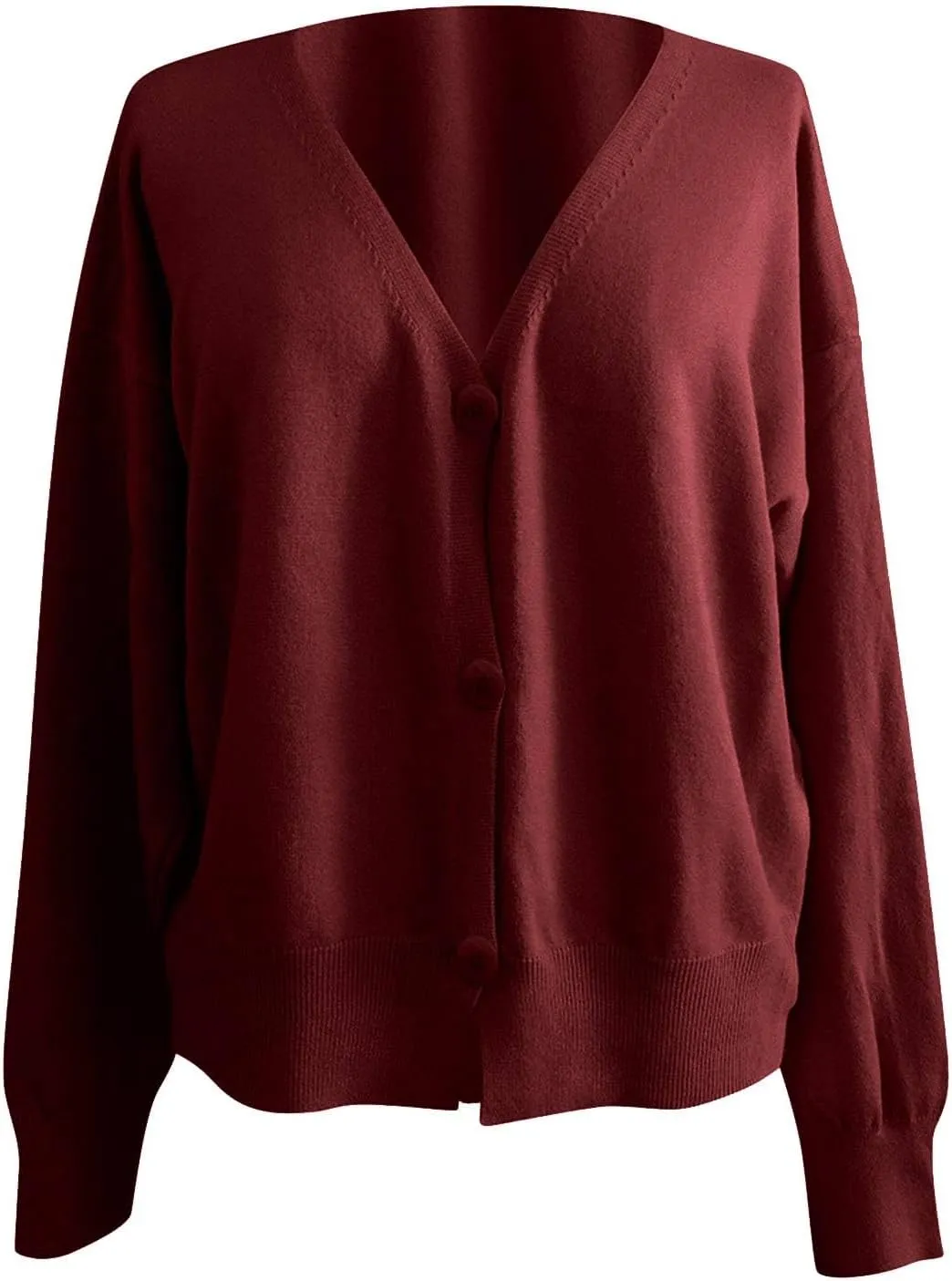 Women's Cardigan Sweaters 2025 V-Neck Button Cashmere Crop Tops Long Sleeve Knit Sweater Soft Warm Knitted Outwear