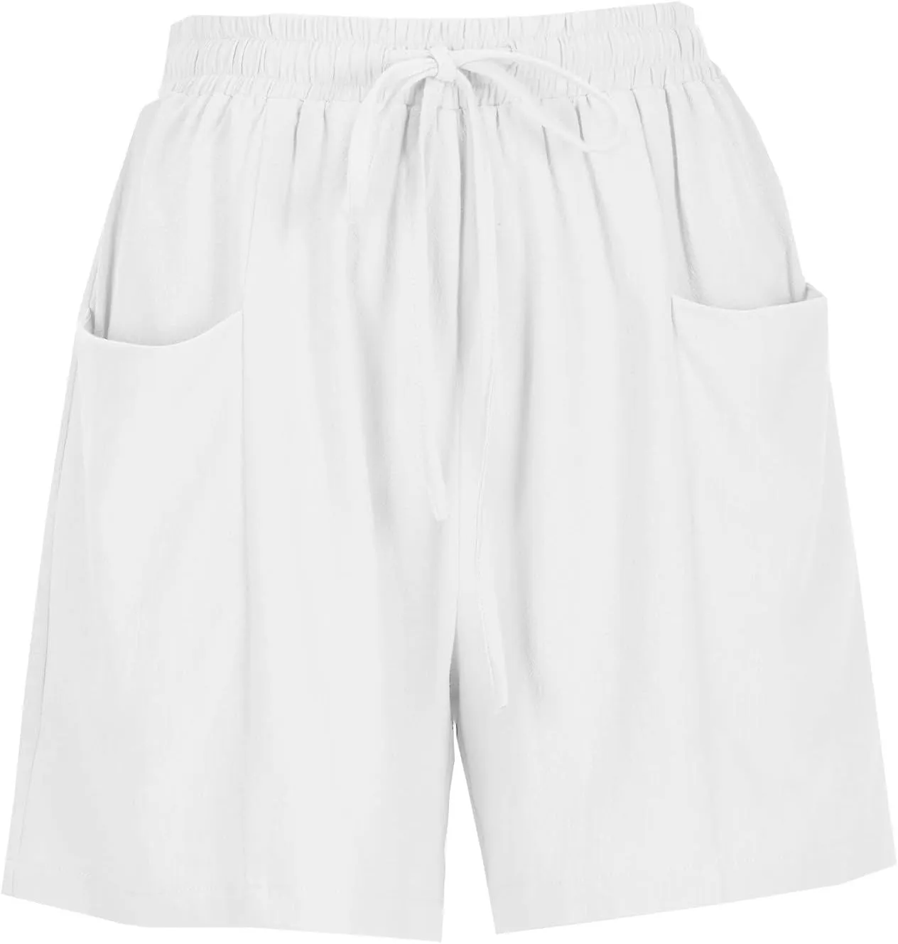 Womens Comfy Home Shorts Trendy Solid Color Drawstring Elastic High Waisted Loose Comfy Petite Short with Pockets