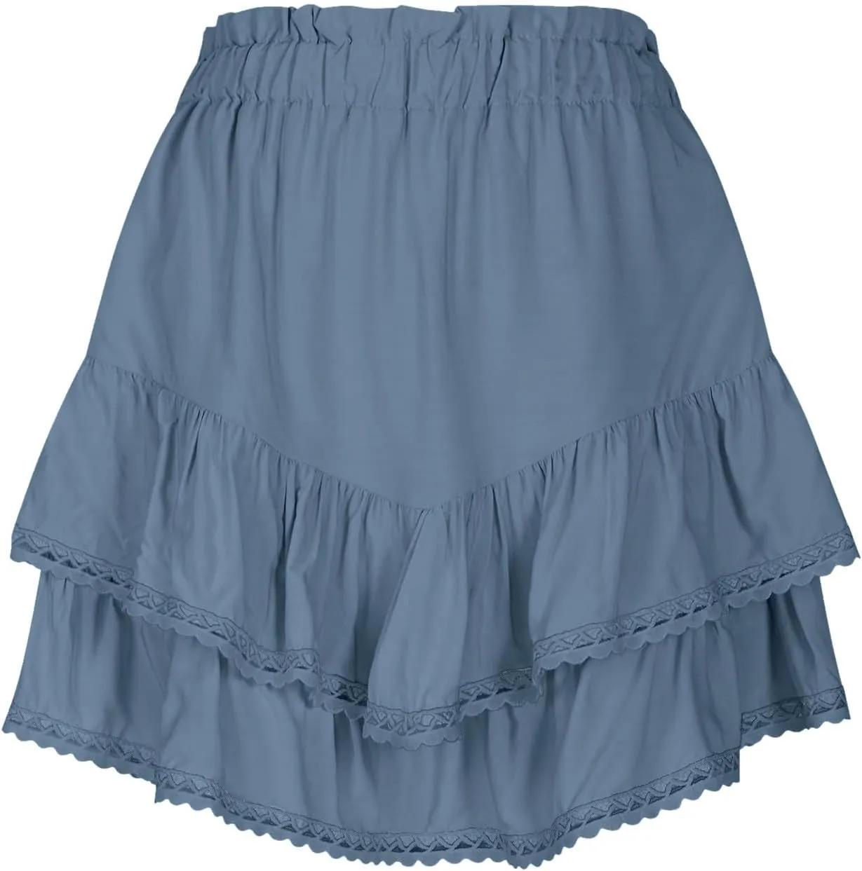 Women's Ruched Tiered Mini Skirt, Summer Boho Beach Casual Flowy Skirts Fashion High Waist Golf Tennis Shorts