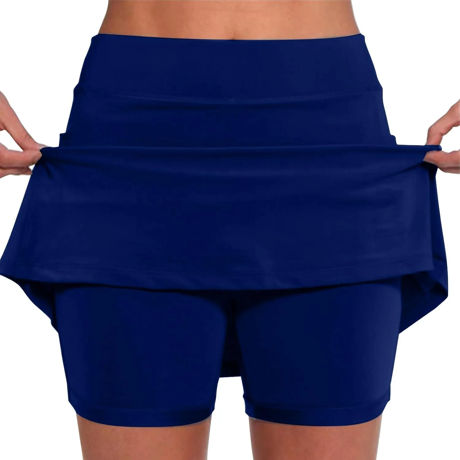 Womens Skorts with Pockets Tummy Control Plus Size Skorts High Waist Athletic Sports Pants Skirt Casual Shorts
