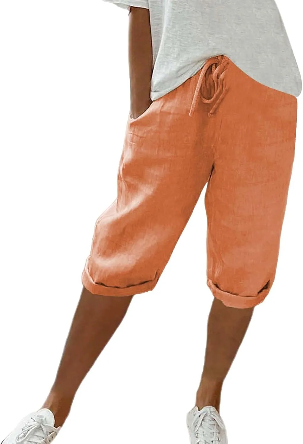 Womens Sweat Pants Loose Pants Comfy Work Pants with Elastic High Waist Paper Bag Drawstring Pant Comfy High Waisted