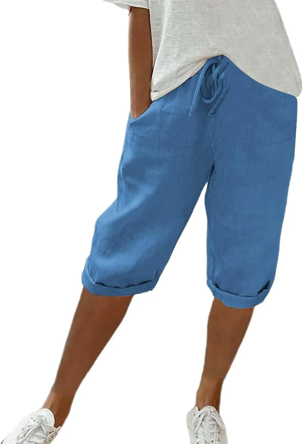 Womens Sweat Pants Loose Pants Comfy Work Pants with Elastic High Waist Paper Bag Drawstring Pant Comfy High Waisted