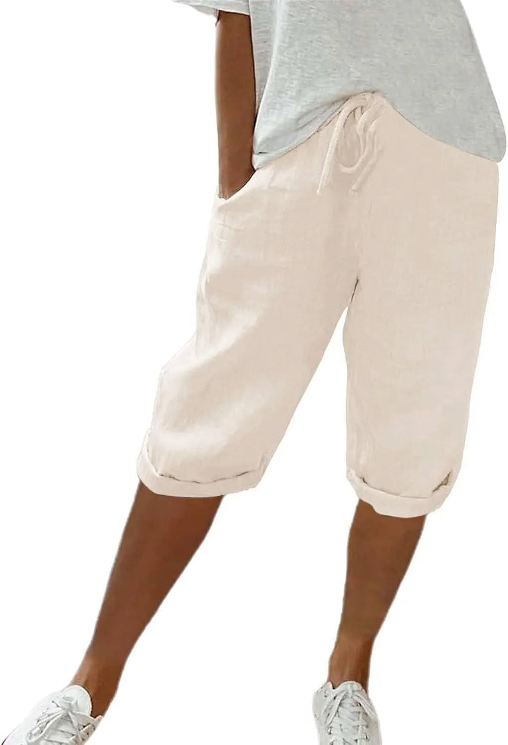 Womens Sweat Pants Loose Pants Comfy Work Pants with Elastic High Waist Paper Bag Drawstring Pant Comfy High Waisted