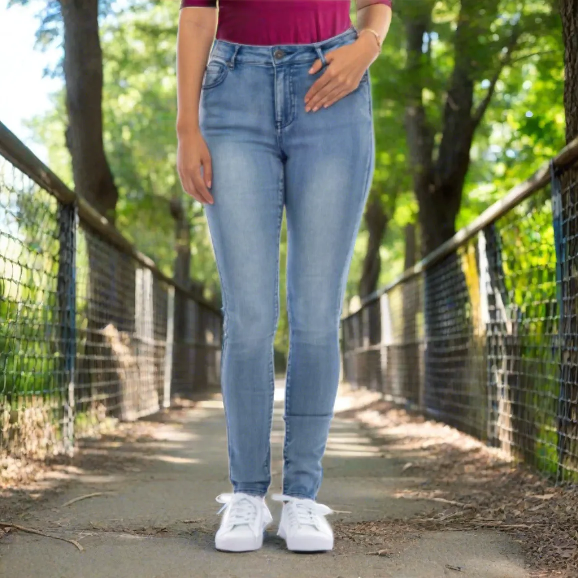Zip Front Jeans